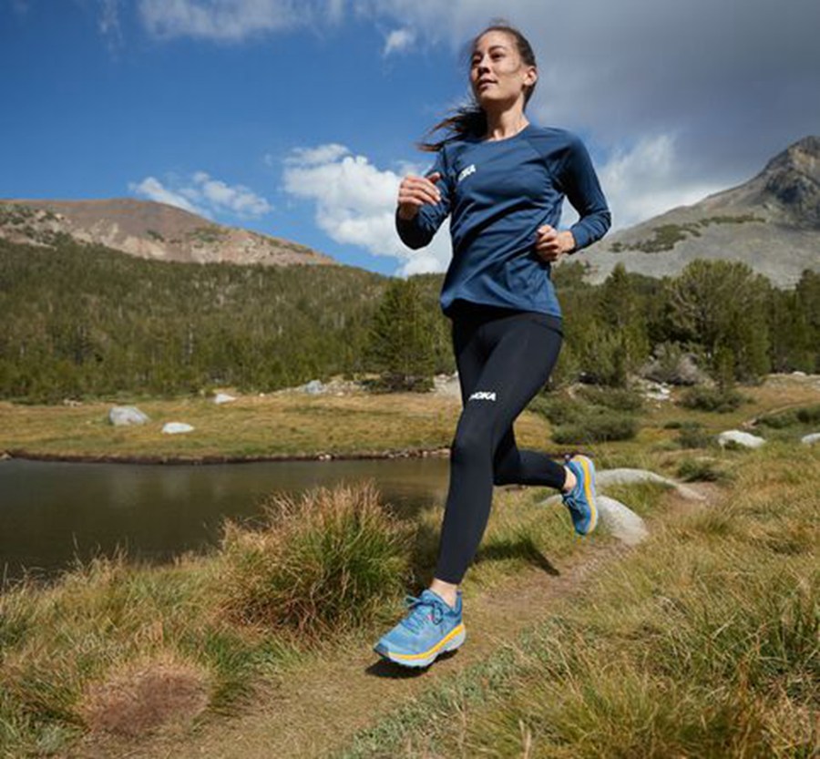 Trail Shoes Womens - Hoka One One Challenger ATR 6 - Blue - OMVBNGW-37